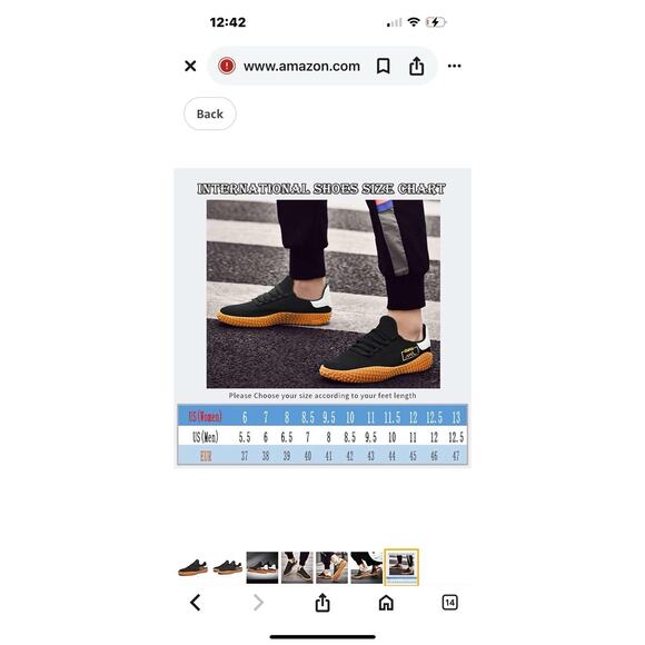 Men\'s Athletic‎ Running Casual Sports Shoes Non-slip Sneakers Men’s 10 (EU44) main image 6